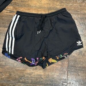 adidas Black Shorts with Colorful Pattern